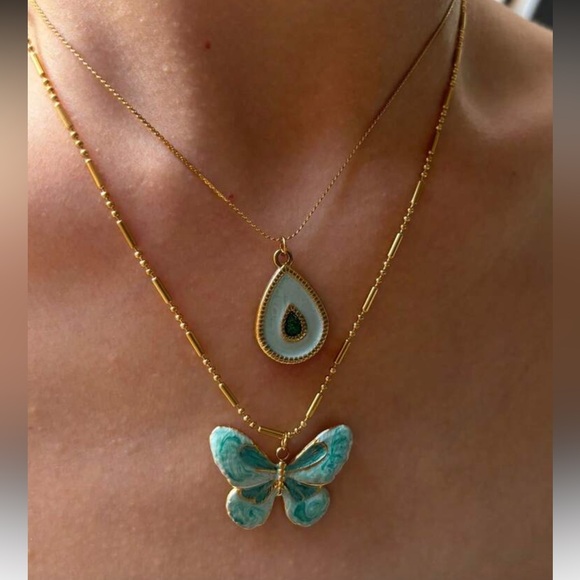 Anthropologie Jewelry - Butterfly Necklace Q700